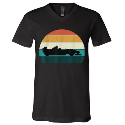 Retro Motor Racing Vintage Car Racing Motorsport Racer V-Neck T-Shirt