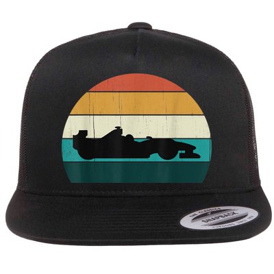 Retro Motor Racing Vintage Car Racing Motorsport Racer Flat Bill Trucker Hat