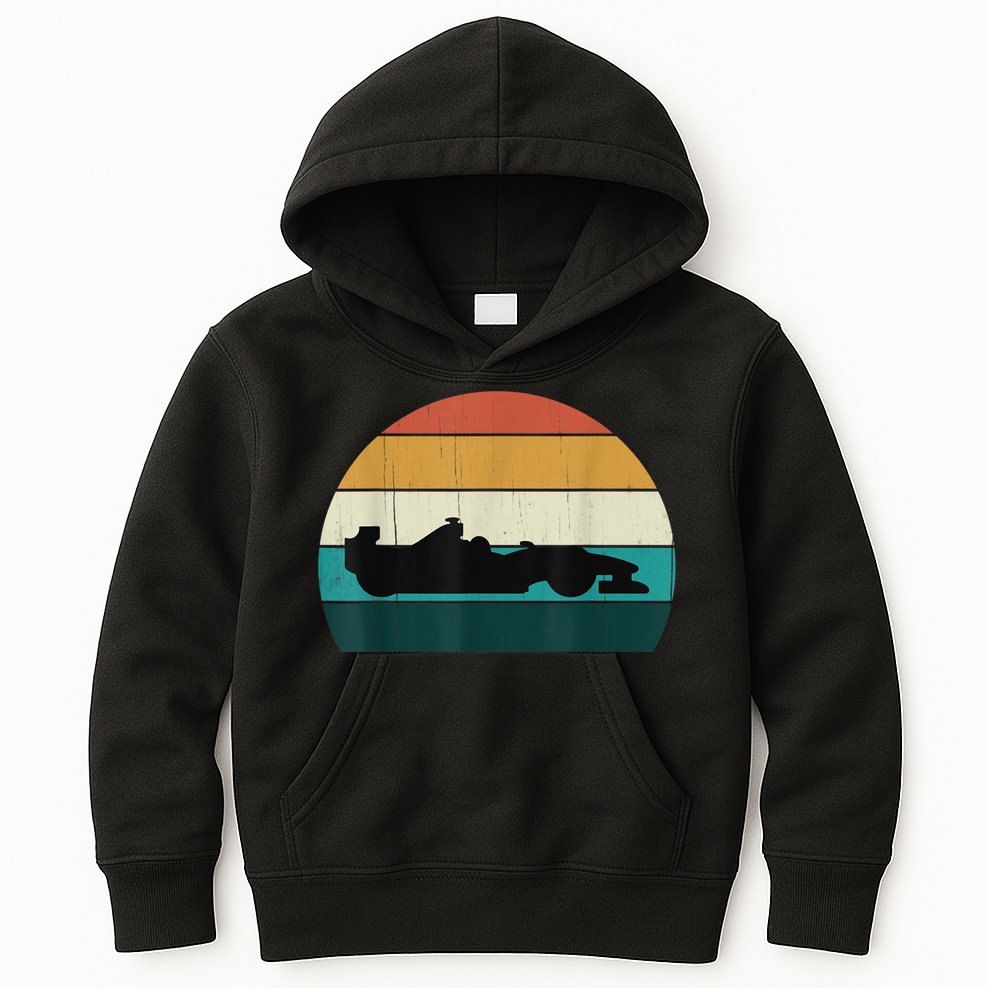 Retro Motor Racing Vintage Car Racing Motorsport Racer Kids Hoodie