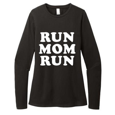 Run Mom Run Marathon Running Spectator Womens CVC Long Sleeve Shirt