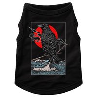 Red Moon Raven Graphic Black Crow Doggie Tank
