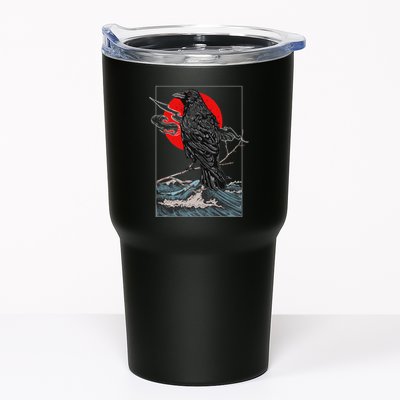 Red Moon Raven Graphic Black Crow Tumbler