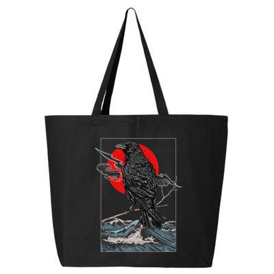 Red Moon Raven Graphic Black Crow 25L Jumbo Tote
