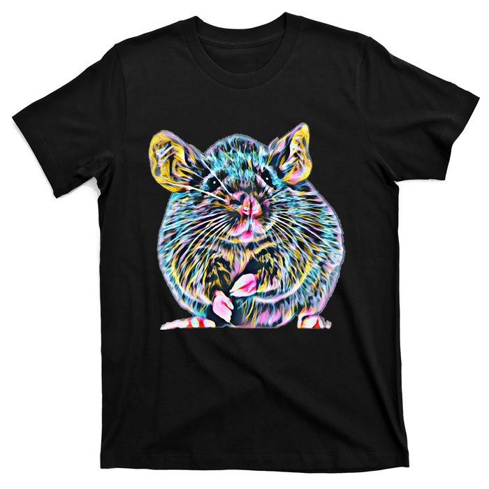 Rat Motif Rodent Cute Rat In Hand Cheese Pet Rats T-Shirt