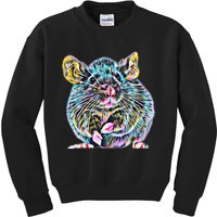 Rat Motif Rodent Cute Rat In Hand Cheese Pet Rats Kids Sweatshirt