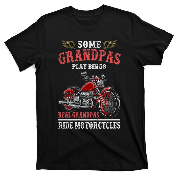 Retired Motorcycle Riding Biker Retirement Grandpa Biker T-Shirt