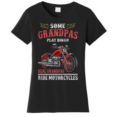 Retired Motorcycle Riding Biker Retirement Grandpa Biker Women's T-Shirt