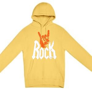 Rock Music Rock Music Lover Premium Pullover Hoodie