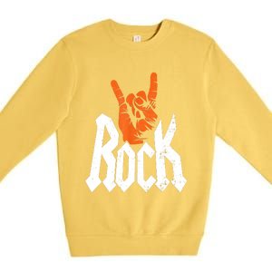 Rock Music Rock Music Lover Premium Crewneck Sweatshirt