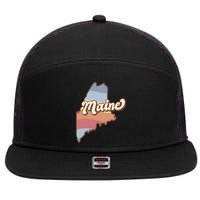 Retro Maine 7 Panel Mesh Trucker Snapback Hat