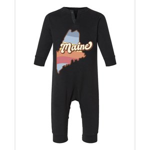 Retro Maine Infant Fleece One Piece