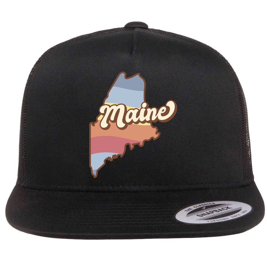 Retro Maine Flat Bill Trucker Hat