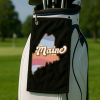 Retro Maine Golf Towel