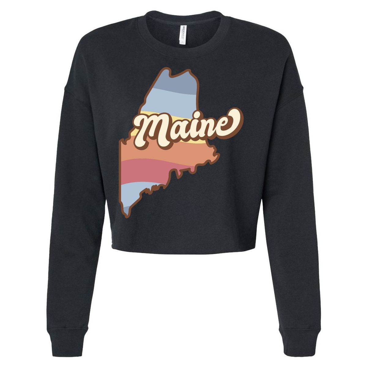Retro Maine Cropped Pullover Crew