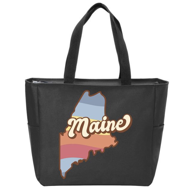 Retro Maine Zip Tote Bag