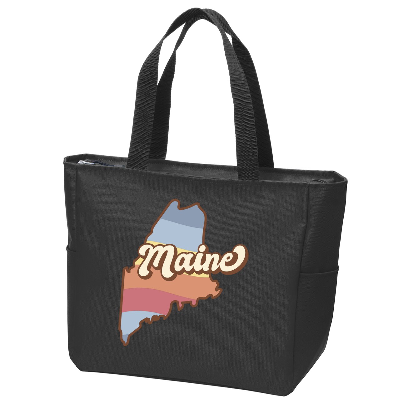 Retro Maine Zip Tote Bag