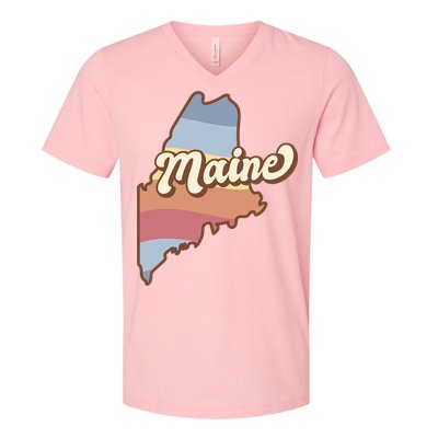 Retro Maine V-Neck T-Shirt