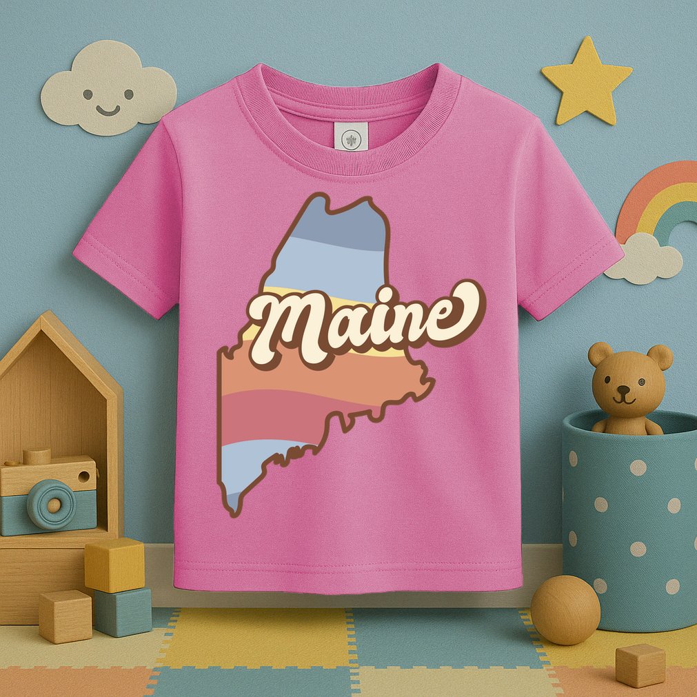 Retro Maine Toddler T-Shirt