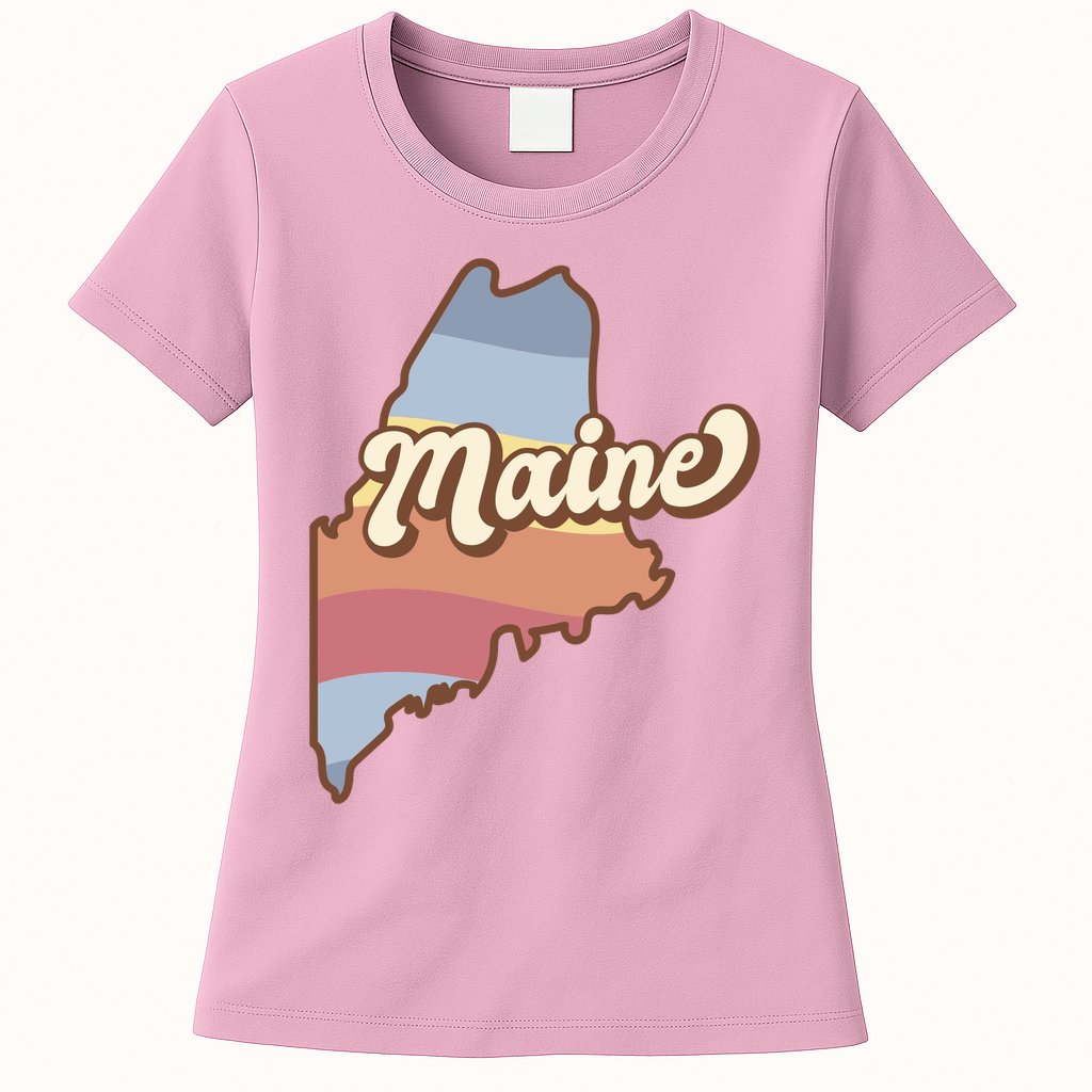Retro Maine Womens T-Shirt