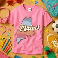 Retro Maine Kids T-Shirt