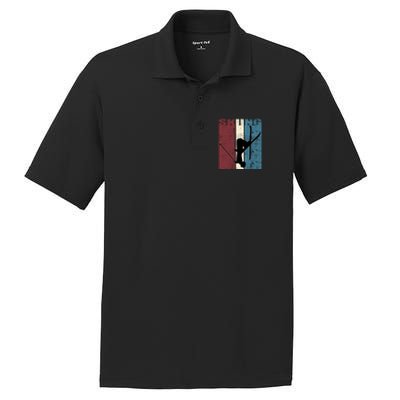 Red Mountain Retro Skiing Ski Great Gift PosiCharge RacerMesh Polo