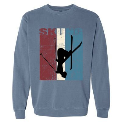 Red Mountain Retro Skiing Ski Great Gift Garment-Dyed Sweatshirt