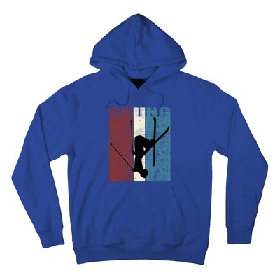 Red Mountain Retro Skiing Ski Great Gift Hoodie