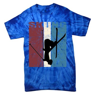 Red Mountain Retro Skiing Ski Great Gift Tie-Dye T-Shirt