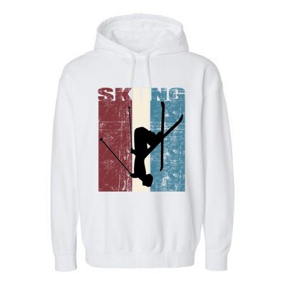 Red Mountain Retro Skiing Ski Great Gift Garment-Dyed Fleece Hoodie