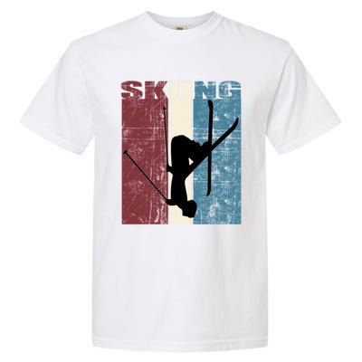 Red Mountain Retro Skiing Ski Great Gift Garment-Dyed Heavyweight T-Shirt