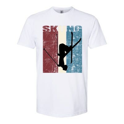 Red Mountain Retro Skiing Ski Great Gift Softstyle CVC T-Shirt