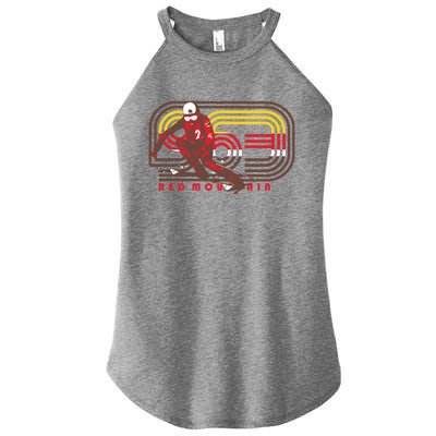 Red Mountain Retro Skiing Ski Gift Women’s Perfect Tri Rocker Tank