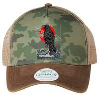 Red Moon Raven Graphic Black Crow Legacy Tie Dye Trucker Hat