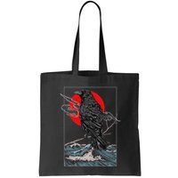Red Moon Raven Graphic Black Crow Bag