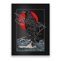 Red Moon Raven Graphic Black Crow Poster