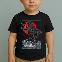 Red Moon Raven Graphic Black Crow Toddler T-Shirt