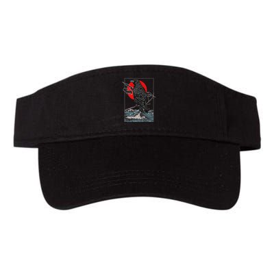 Red Moon Raven Graphic Black Crow Visor