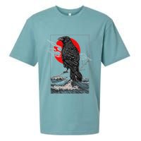 Red Moon Raven Graphic Black Crow Sueded Cloud Jersey T-Shirt