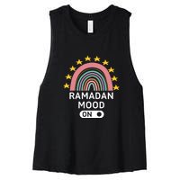 Ramadan Mubarak Rainbow Ramadan Mood On Gift Women's Racerback Cropped Tank