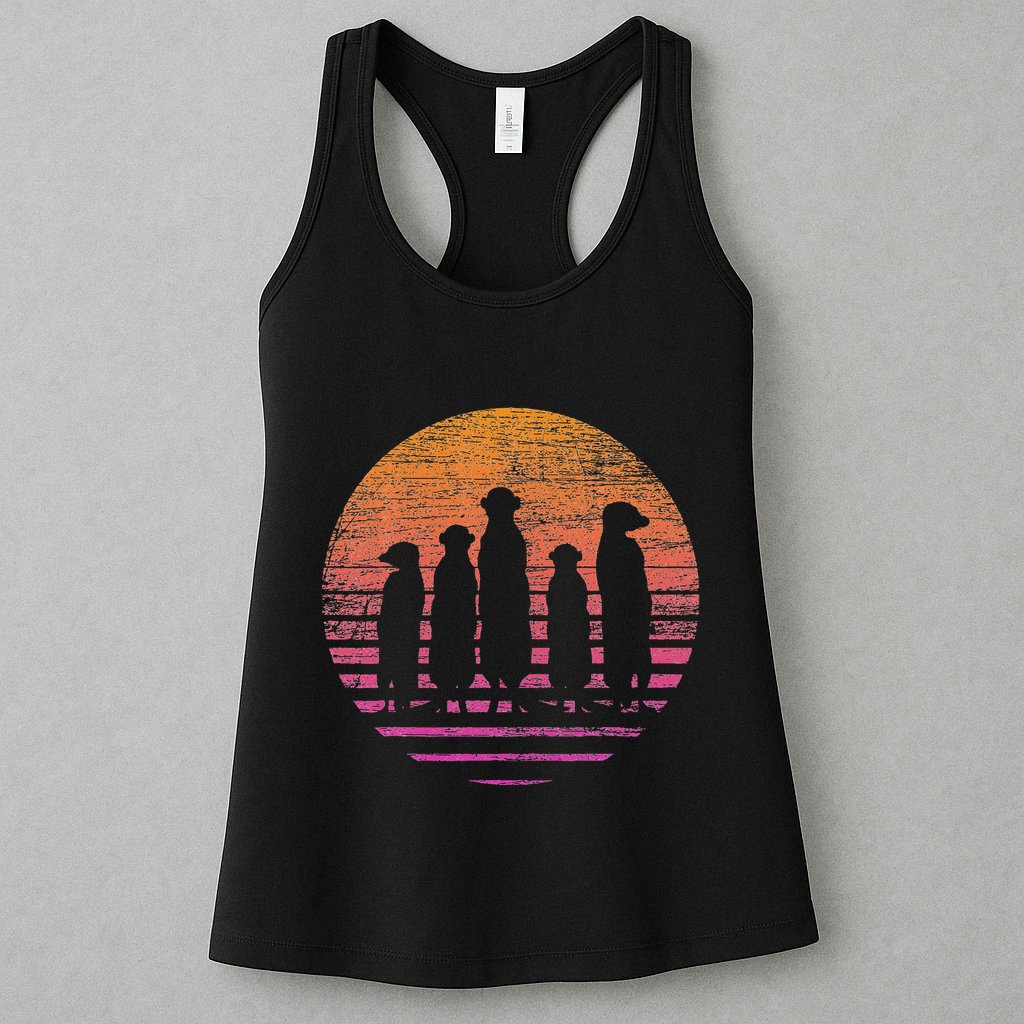 Retro Meerkat Womens Tank Top