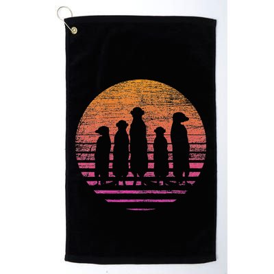 Retro Meerkat Golf Towel
