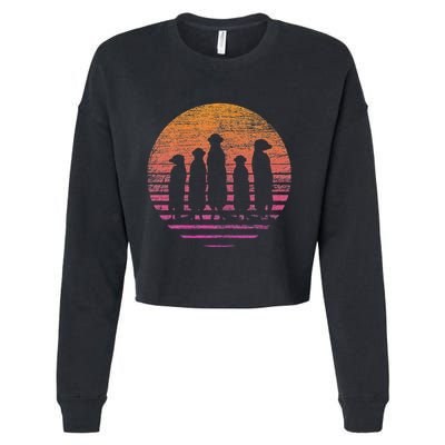 Retro Meerkat Cropped Pullover Crew