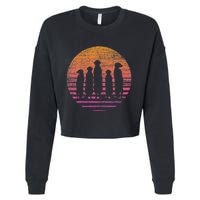 Retro Meerkat Cropped Pullover Crew