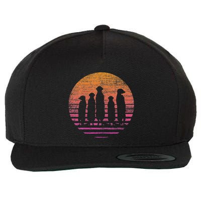 Retro Meerkat Wool Snapback Cap
