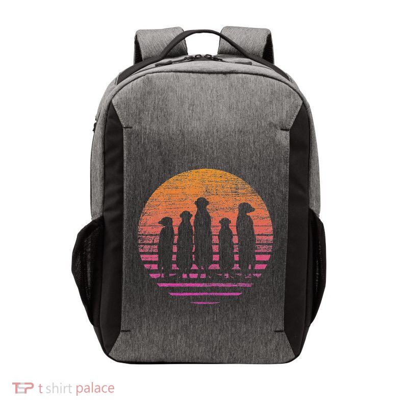 Retro Meerkat Vector Backpack
