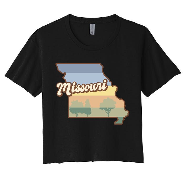 Retro Missouri Women's Crop Top Tee