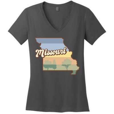 Retro Missouri Women's V-Neck T-Shirt