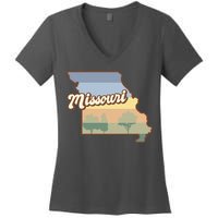 Retro Missouri Women's V-Neck T-Shirt