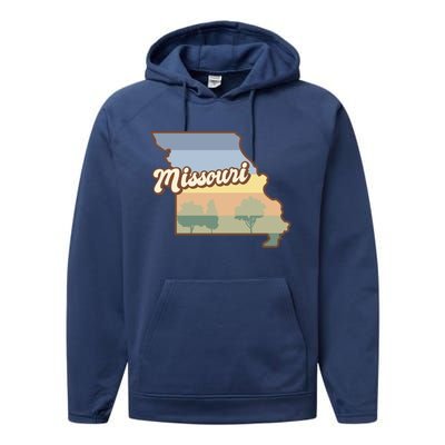 Retro Missouri Performance Fleece Hoodie