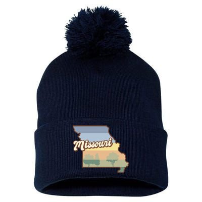 Retro Missouri Pom Pom 12in Knit Beanie